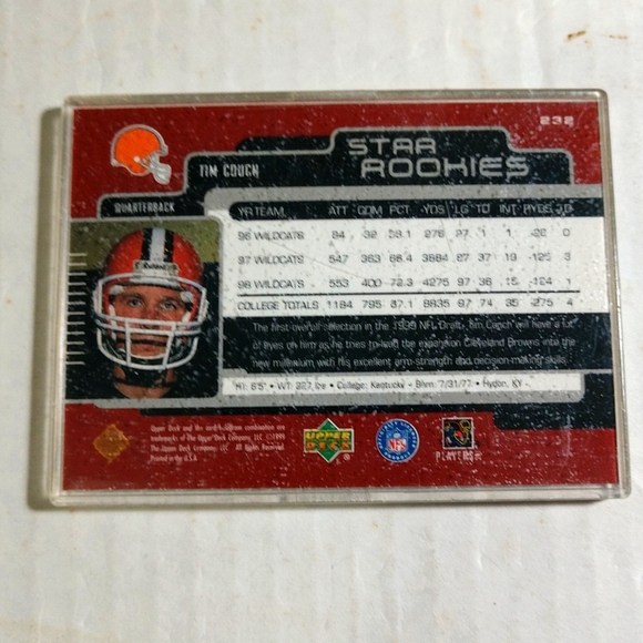 SALE $5.00 🩸Tim Couch 1999 Rookie Card Slabbed Card # 232 - Picture 5 of 6